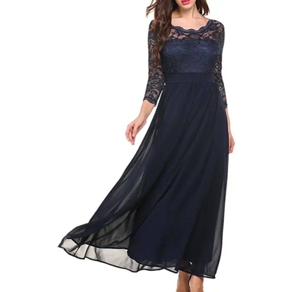 Women's navy lace dress